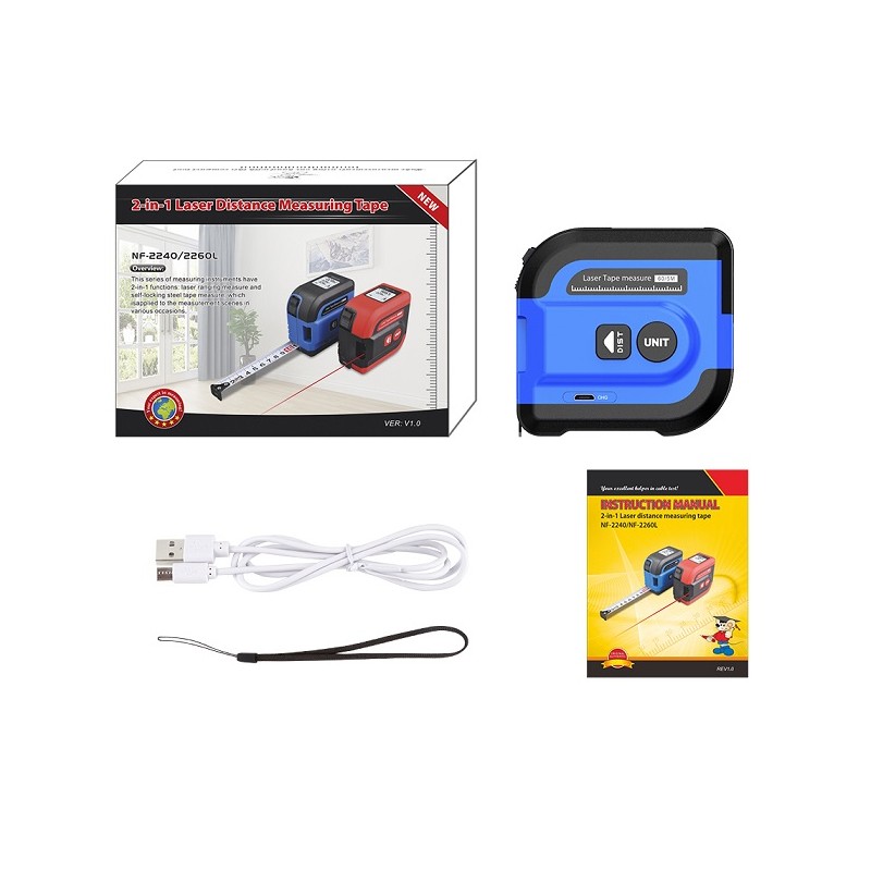 Buy Noyafa Laser Tape Measurement Tool - NF-2260L - with Digital Display and 60m... in Cyprus, Nicosia, Limassol, Larnaka, Pafos