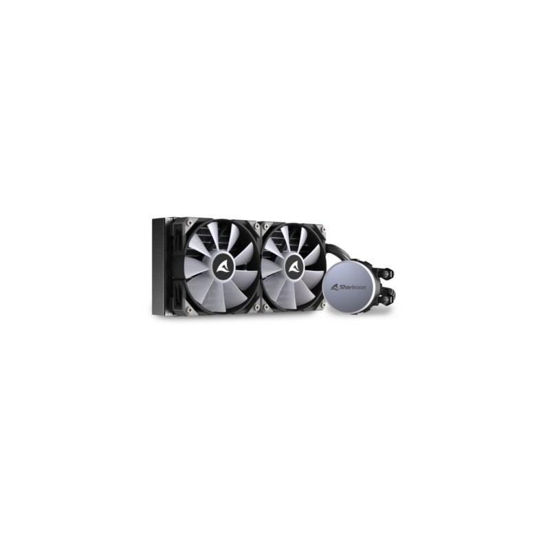 Buy Sharkoon S70 RGB - 240mm AIO Liquid Cooler - Black, ARGB, 2x120mm PWM Fans in Cyprus, Nicosia, Limassol, Larnaka, Pafos
