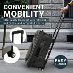 Buy QTX 15'' Portable Karaoke & PA Speaker - QR15PA - 2x Wireless Microphones, B... in Cyprus, Nicosia, Limassol, Larnaka, Pafos