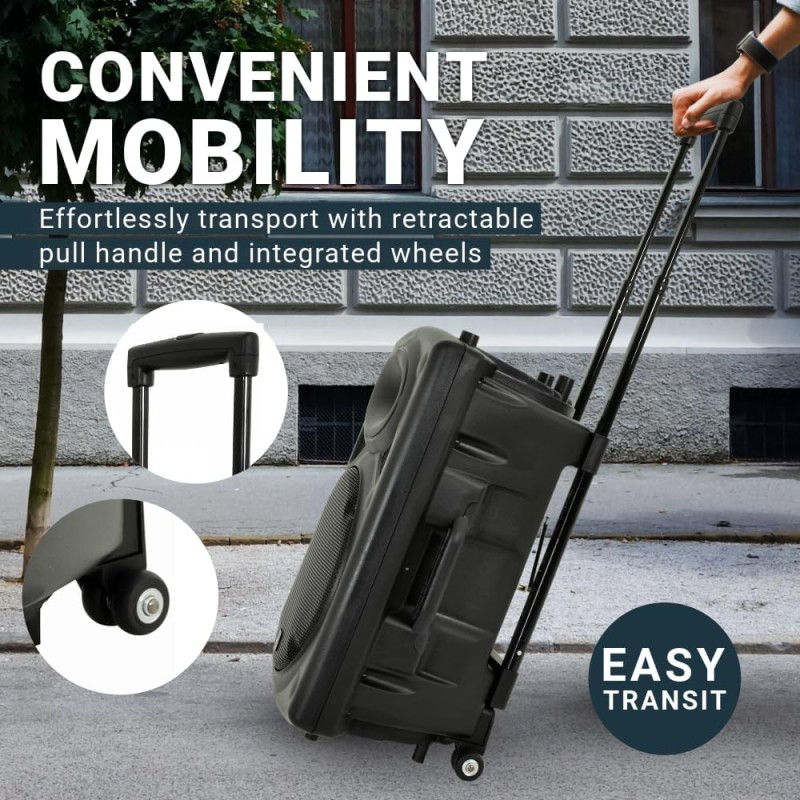 Buy QTX 15'' Portable Karaoke & PA Speaker - QR15PA - 2x Wireless Microphones, B... in Cyprus, Nicosia, Limassol, Larnaka, Pafos