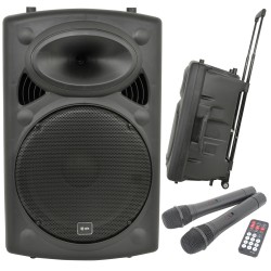Buy QTX 15'' Portable Karaoke & PA Speaker - QR15PA - 2x Wireless Microphones, B... in Cyprus, Nicosia, Limassol, Larnaka, Pafos