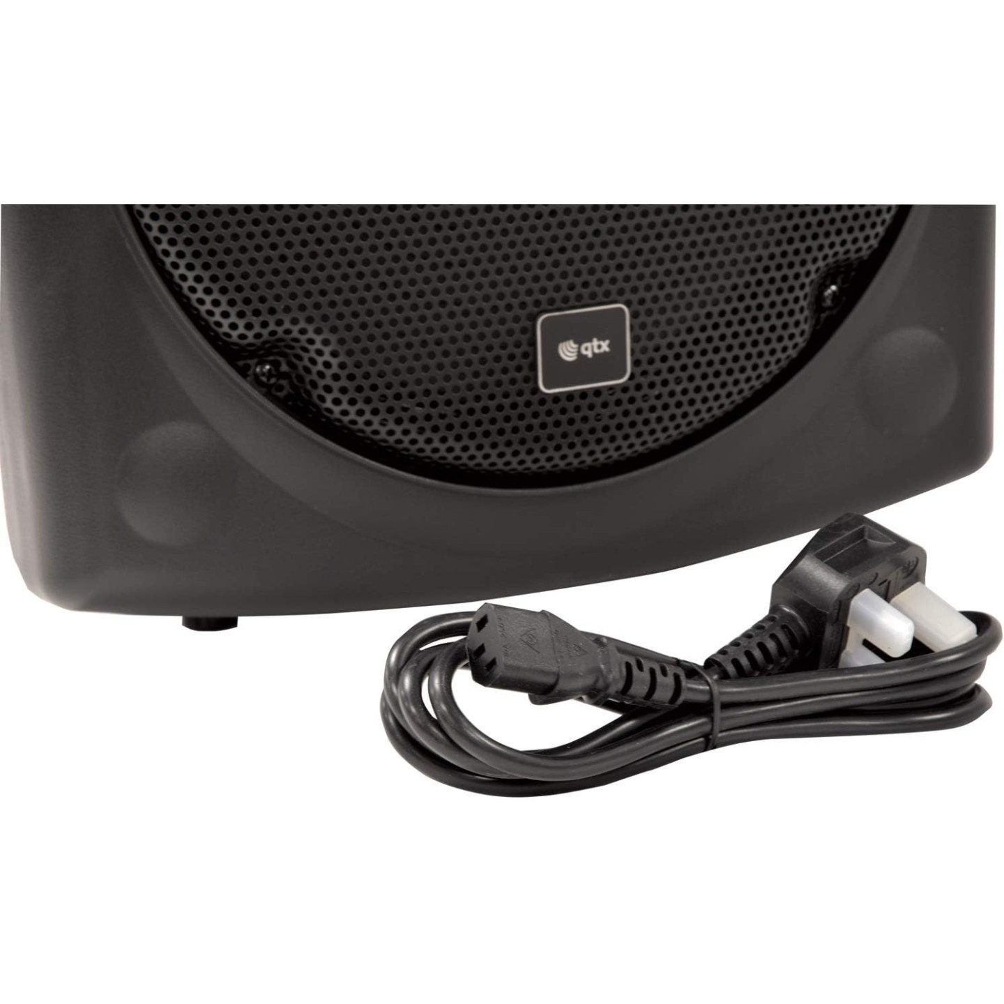 QTX 15'' Portable Karaoke & PA Speaker - QR15PA - 2x Wireless Microphones, Bluetooth USB & FM 178.848UK