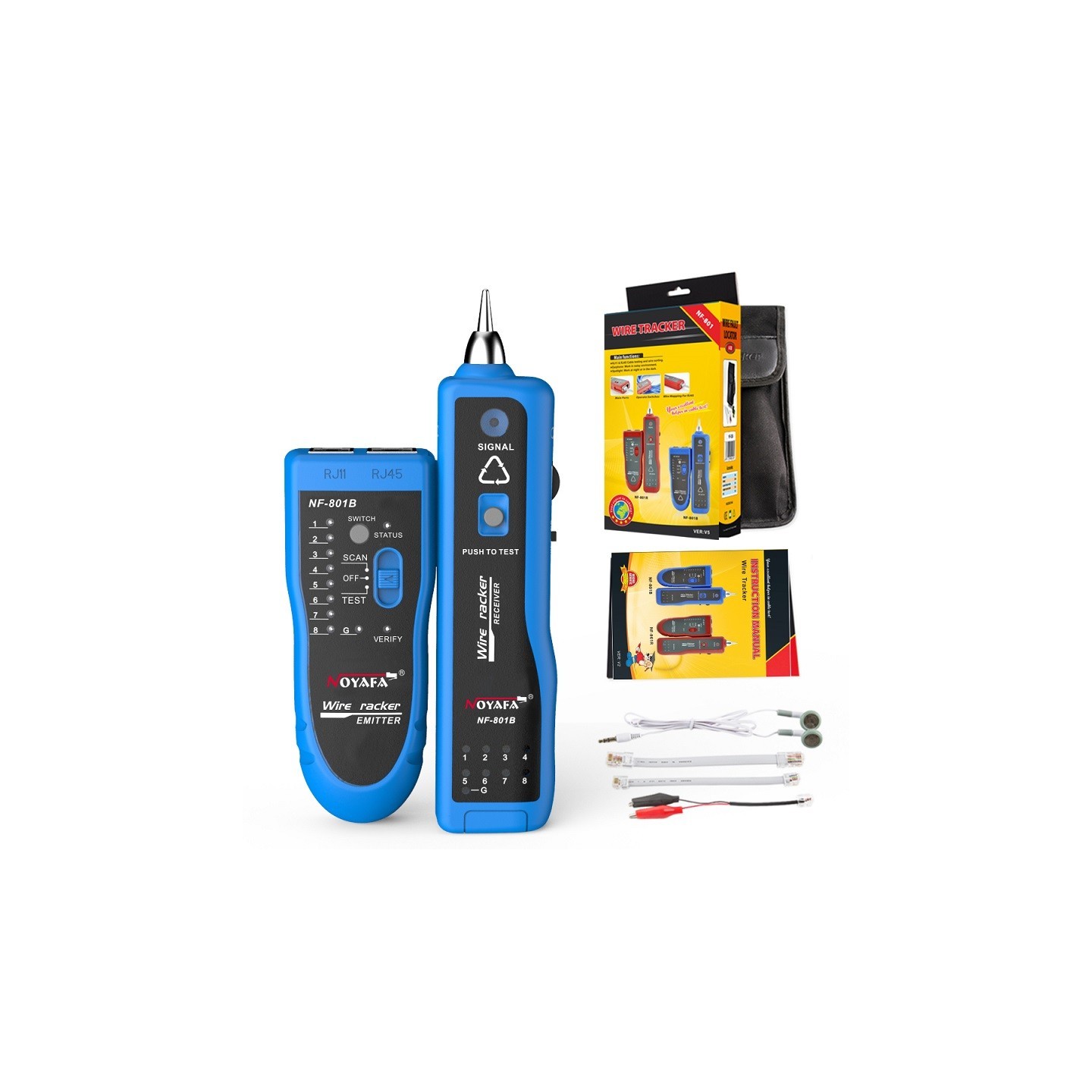 Noyafa Wire Tracker for Cable Tracing, Identification & Fault Detection NF-801 — Buy in Cyprus with Fast Delivery