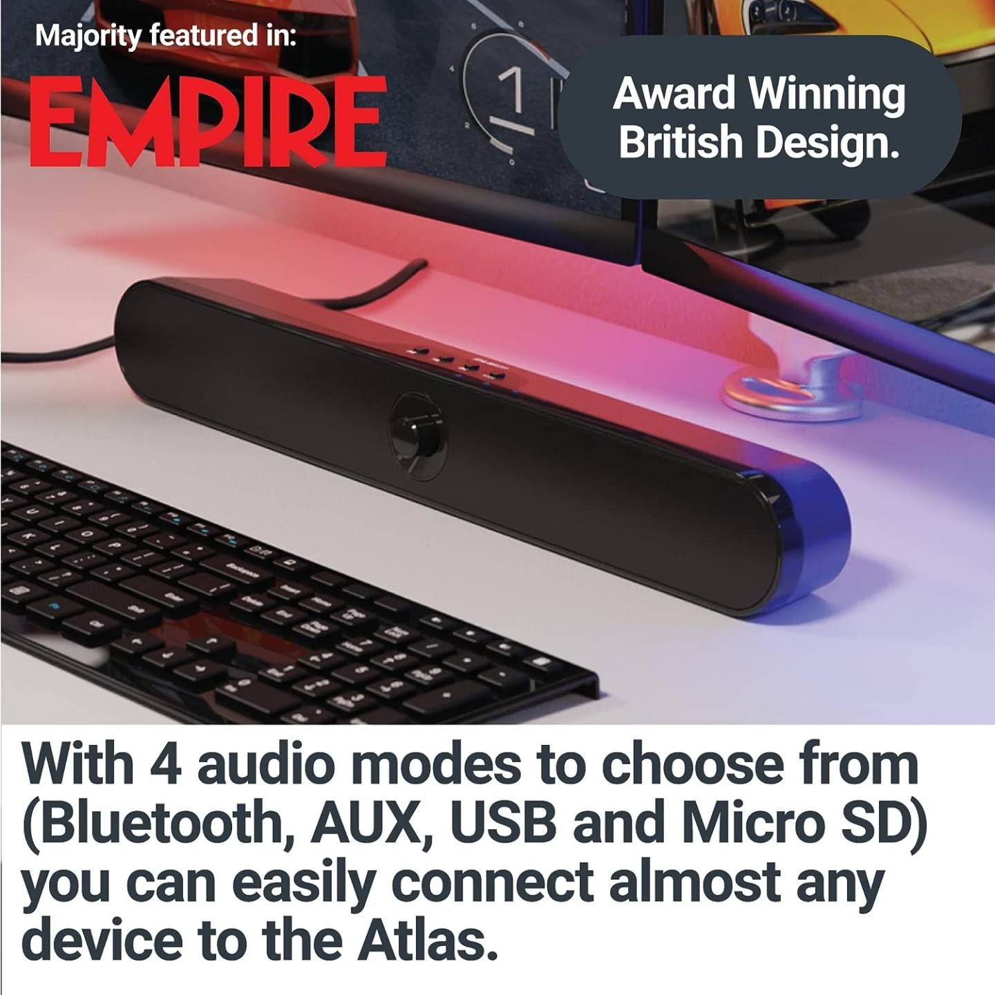 Majority ATLAS PC Soundbar - 20W BT & USB — Buy in Cyprus with Fast Delivery