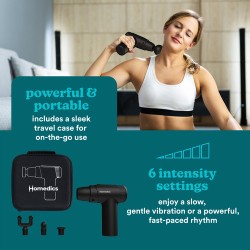 Buy Homedics Mini Massage Gun - PGM-45BK - Mini Massage Gun in Cyprus, Nicosia, Limassol, Larnaka, Pafos