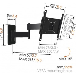 Buy Vogels TURN TV Wall Mount - MA2040 - 19-37'' 2 arms Black in Cyprus, Nicosia, Limassol, Larnaka, Pafos