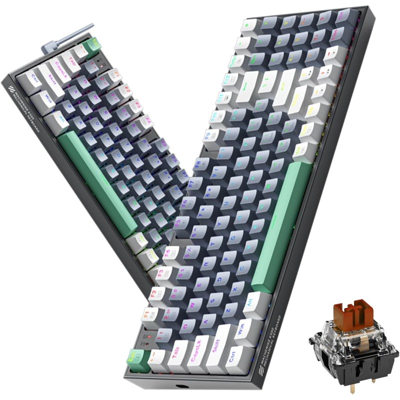 Machenike K500-B94 Grey 94-Key Brown Switch Mechanical Gaming Keyboard (Boxed) — Buy in Cyprus with Fast Delivery