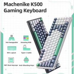 Buy Machenike Grey Mechanical Gaming Keyboard 94 Brown Switch Keys - K500-B94 - ... in Cyprus, Nicosia, Limassol, Larnaka, Pafos