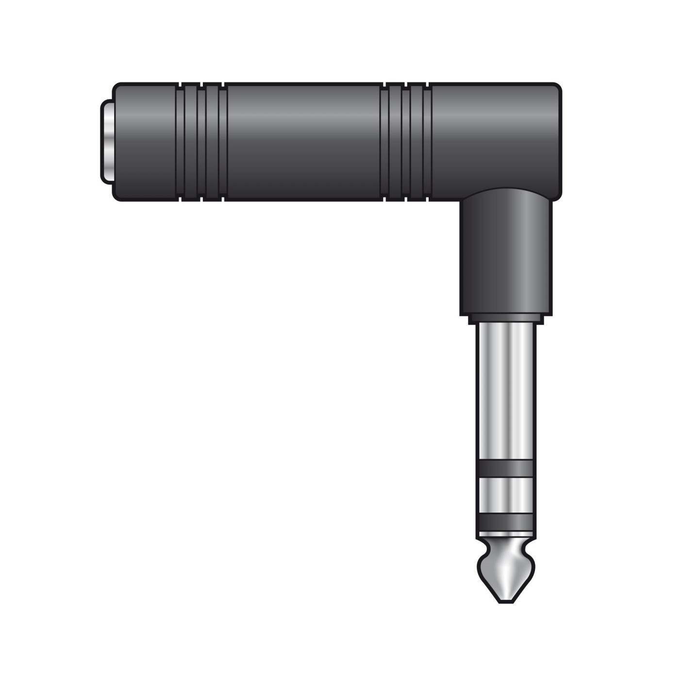 QTX Adaptor - 758.334UK - 6.3mm Right Angle Female to Male — Buy in Cyprus with Fast Delivery