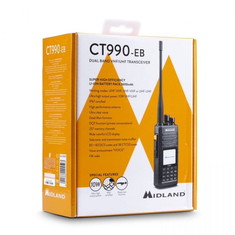 Buy Midland Dual Band VHF UHF Amateur Radio 10W - CT990-EB - Dual Band VHF UHF A... in Cyprus, Nicosia, Limassol, Larnaka, Pafos