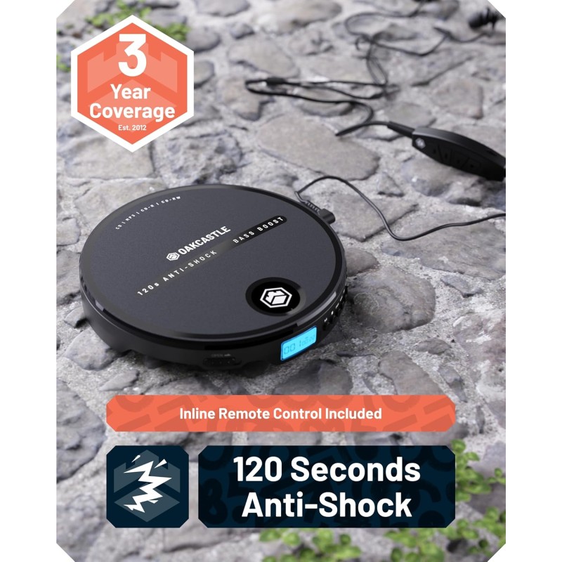 Buy Majority Portable CD Player Oakcastle - CD10 - Incl. Earphones, 2x AA Line out in Cyprus, Nicosia, Limassol, Larnaka, Pafos