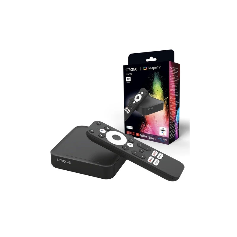 Strong Google TV Smart Box - LEAP-S3UK - with Dual Band Wi-Fi GoogleCast 4K Android — Buy in Cyprus with Fast Delivery