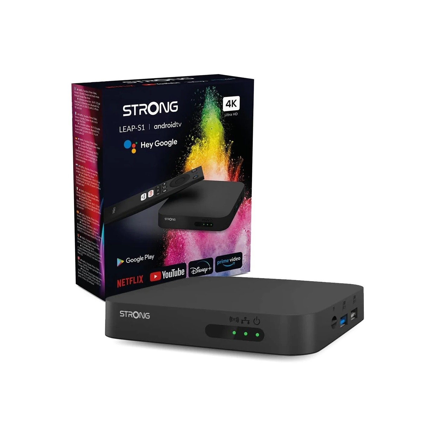 Strong Google TV Smart Box - LEAP-S3UK - with Dual Band Wi-Fi GoogleCast 4K Android — Buy in Cyprus with Fast Delivery