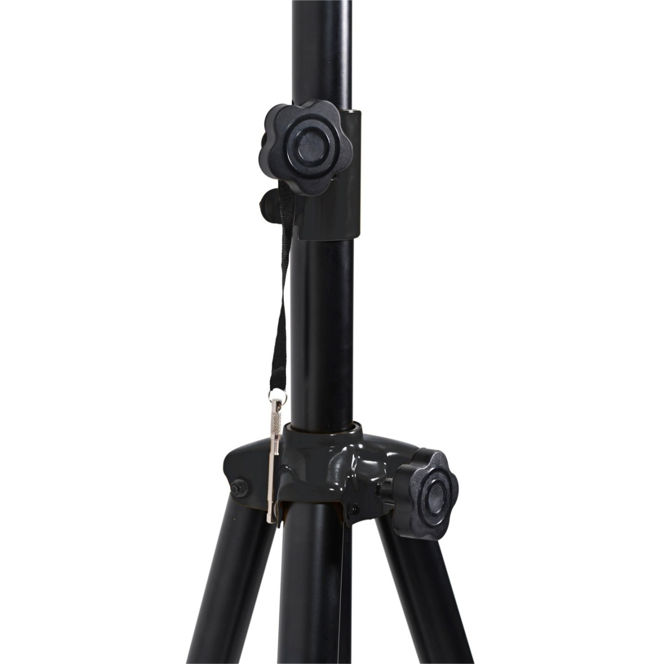 QTX Heavy Duty Steel Speaker Stand - 181.181UK - Single Unit, Max Weight 60kg, Max Height 1.7m