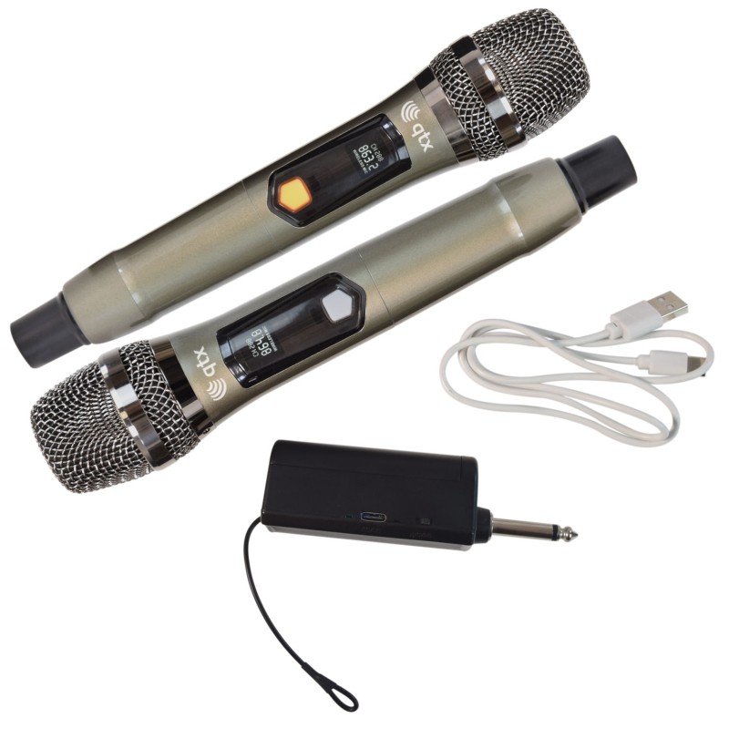 Buy QTX J-MIC Dual UHF Handheld Wireless Microphones - 171.824UK - Dual UHF Hand... in Cyprus, Nicosia, Limassol, Larnaka, Pafos