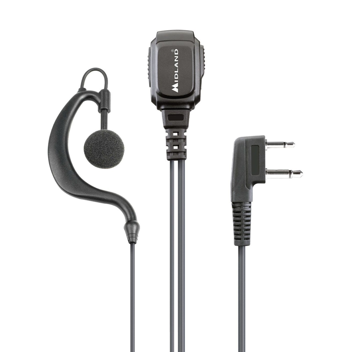 Midland MA21-L Pro Clip Microphone Earphone - 2-Pin L-Plug (Boxed) — Buy in Cyprus with Fast Delivery