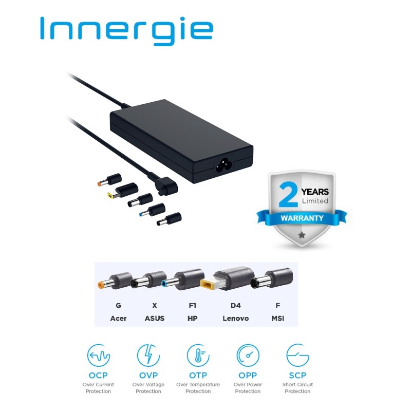 Buy Innergie Laptop Power Adapter - 180G - 180W UK with 5 Laptop Tips in Cyprus, Nicosia, Limassol, Larnaka, Pafos