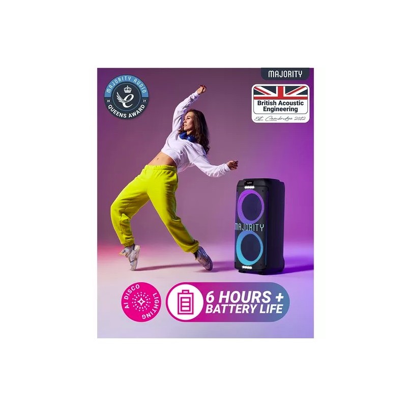 Buy Majority Speakers Portable Karaoke - PULSE P4 - 420W Wireless Mic BT USB RGB UK in Cyprus, Nicosia, Limassol, Larnaka, Pafos