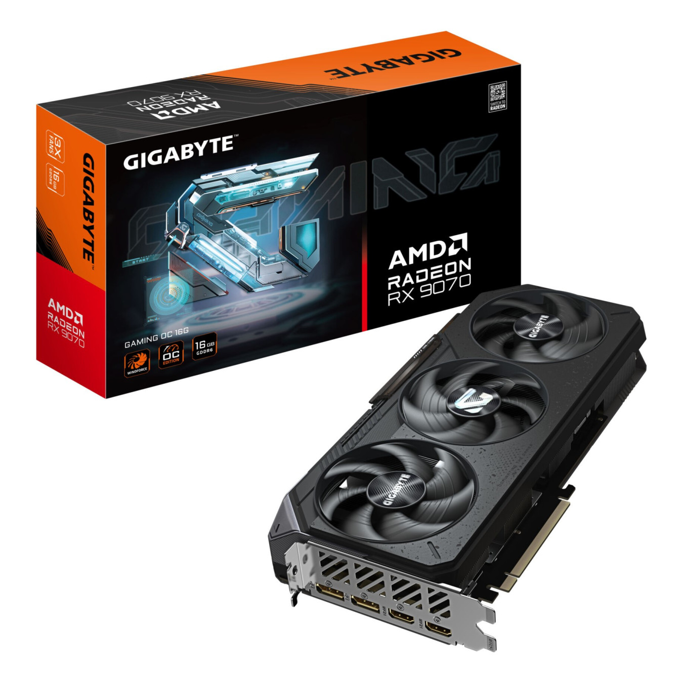 Gigabyte Radeon RX 9070 GAMING OC - 16GB GDDR6 - 2700 MHz - WINDFORCE 3X — Buy in Cyprus with Fast Delivery