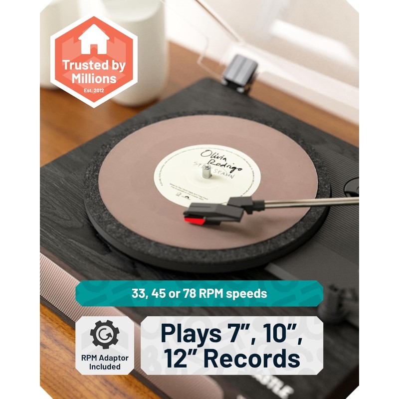 Buy Majority Turntable Belt Drive & Integrated 20W Speakers - TT100 - Oakcastle in Cyprus, Nicosia, Limassol, Larnaka, Pafos