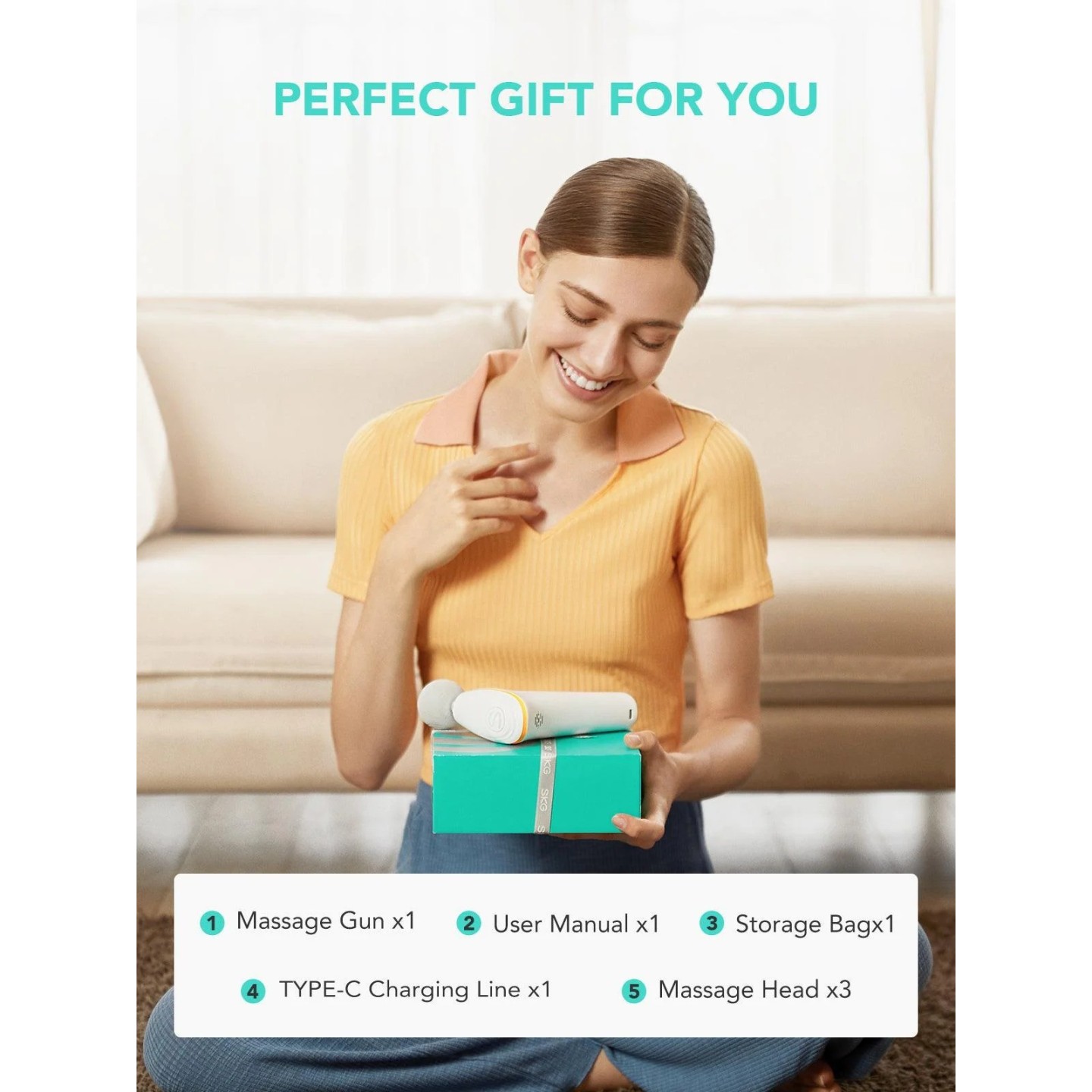 SKG Body Gun Massager - F5-EN - Mini Grey — Buy in Cyprus with Fast Delivery