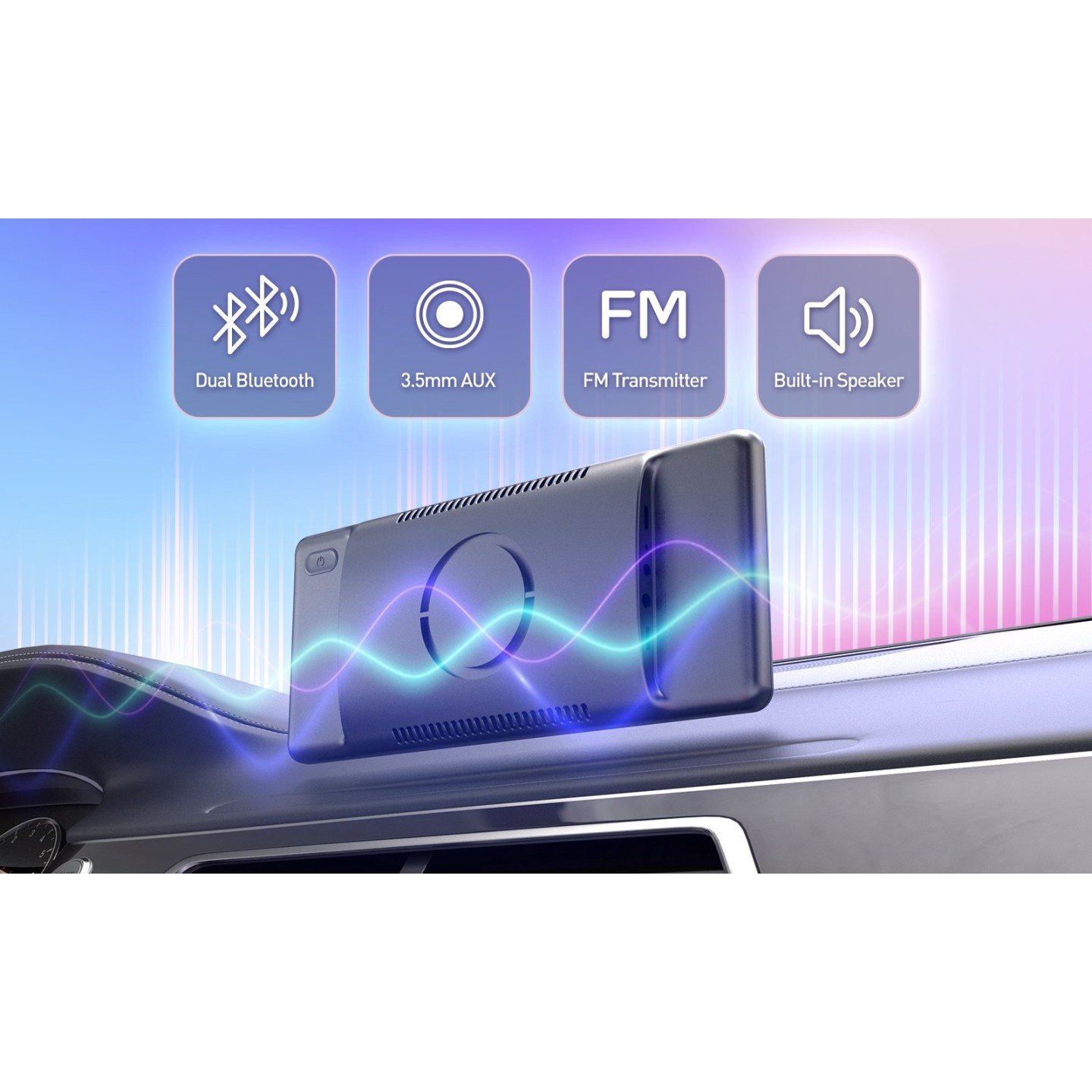 MINIX Car Monitor Touch - CP89-HD - 8.9' HD 60fps Wi-Fi Bluetooth AUX Speaker CarPlay Android Auto