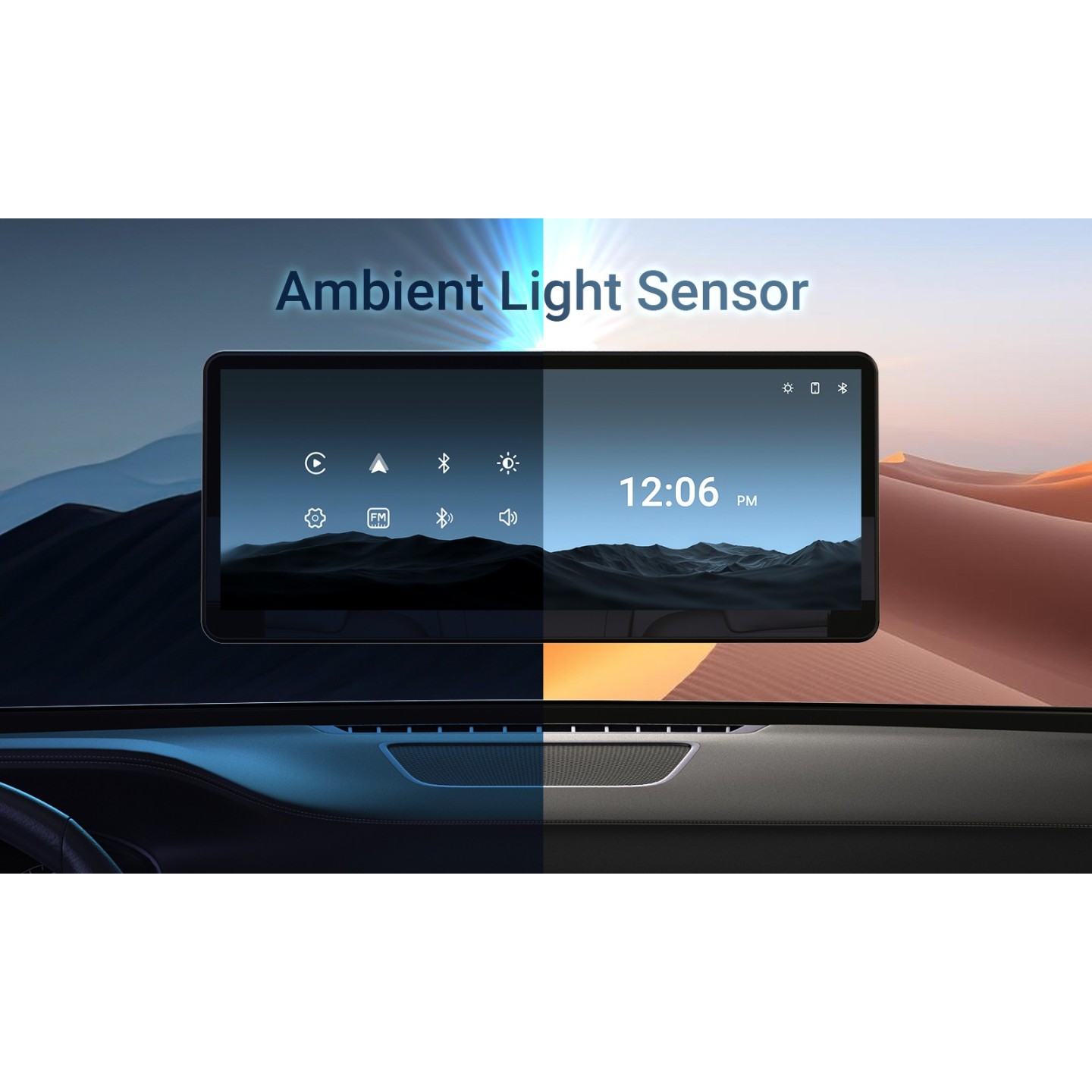 MINIX Car Monitor Touch - CP89-HD - 8.9' HD 60fps Wi-Fi Bluetooth AUX Speaker CarPlay Android Auto