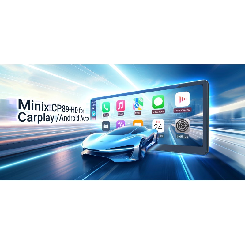 Buy MINIX Car Monitor Touch - CP89-HD - 8.9' HD 60fps Wi-Fi Bluetooth AUX Speake... in Cyprus, Nicosia, Limassol, Larnaka, Pafos