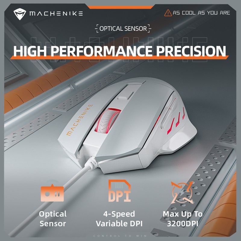 Buy Machenike Wired Gaming Mouse Gray - M3 - Wired Gaming Mouse Gray in Cyprus, Nicosia, Limassol, Larnaka, Pafos