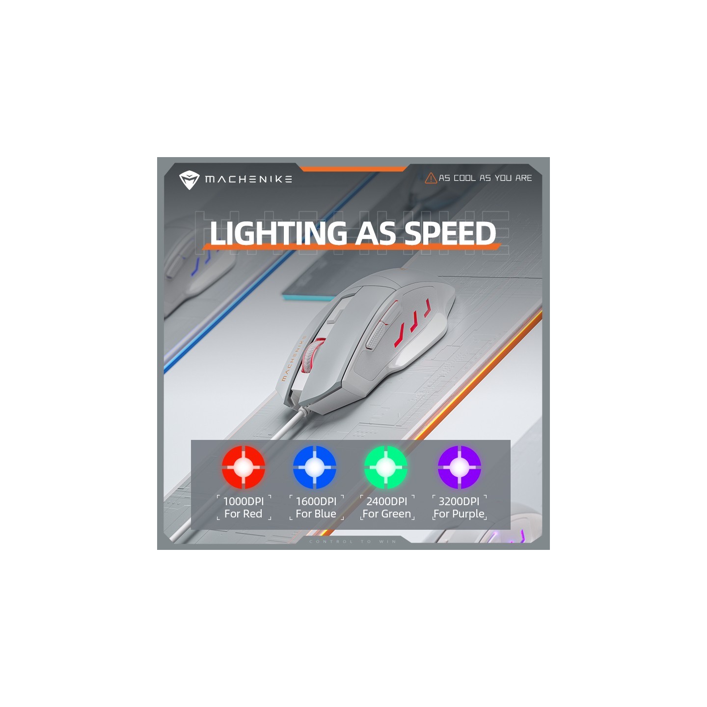 Machenike M3 Wired Gaming Mouse Gray (Boxed) — Buy in Cyprus with Fast Delivery