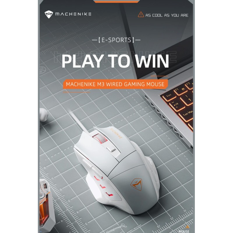 Buy Machenike Wired Gaming Mouse Gray - M3 - Wired Gaming Mouse Gray in Cyprus, Nicosia, Limassol, Larnaka, Pafos