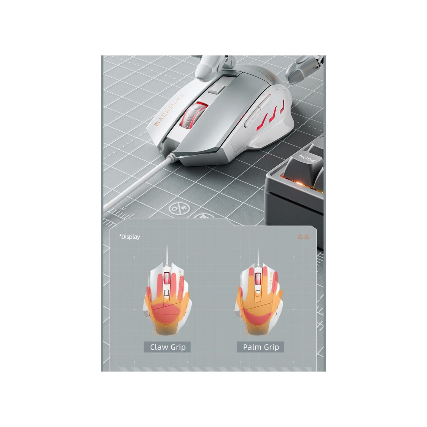 Machenike M3 Wired Gaming Mouse Gray (Boxed) — Buy in Cyprus with Fast Delivery