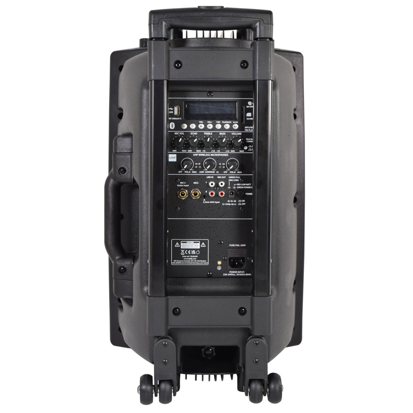 QTX Portable PA - QX12PA-Plus - Portable PA 12'' BT USB UHF Mic — Buy in Cyprus with Fast Delivery