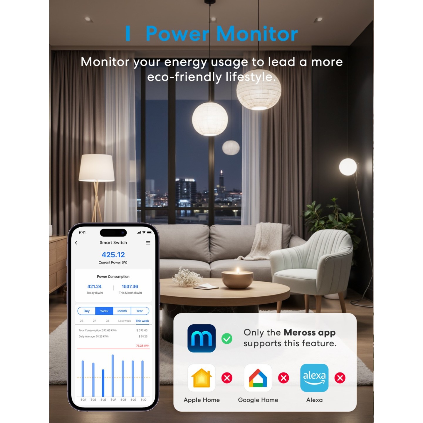 Meross HomeKit Smart Wi-Fi In-Wall Switch - MSS815MA-UN - 10A, Matter — Buy in Cyprus with Fast Delivery