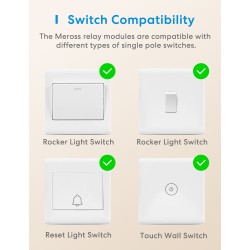 Buy Meross HomeKit Smart Wi-Fi In-Wall Switch - MSS815MA-UN - 10A, Matter in Cyprus, Nicosia, Limassol, Larnaka, Pafos