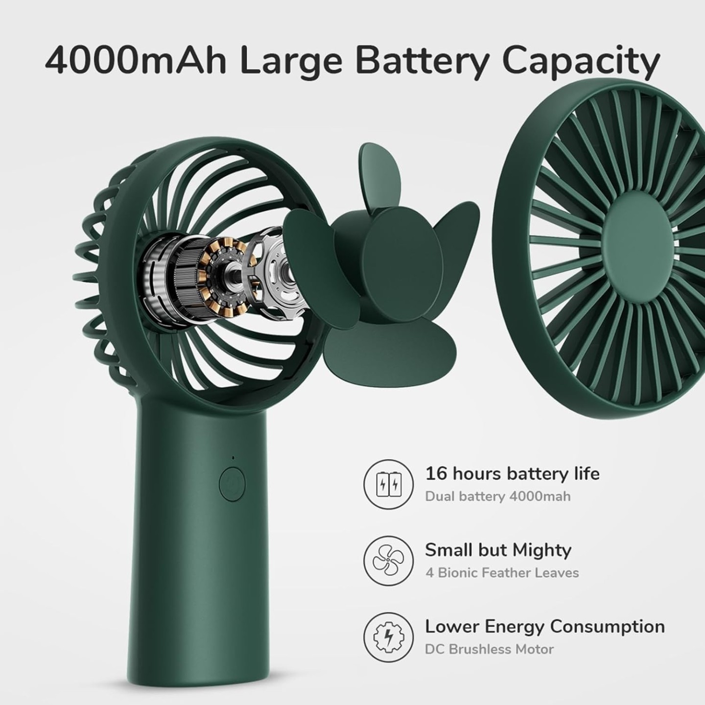Jisulife Portable Personal Fan - FA20X - Green — Buy in Cyprus with Fast Delivery