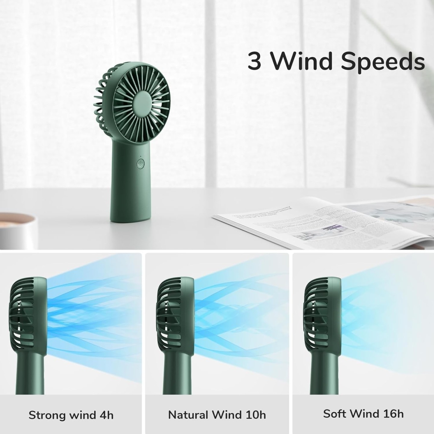 Jisulife Portable Personal Fan - FA20X - Green — Buy in Cyprus with Fast Delivery