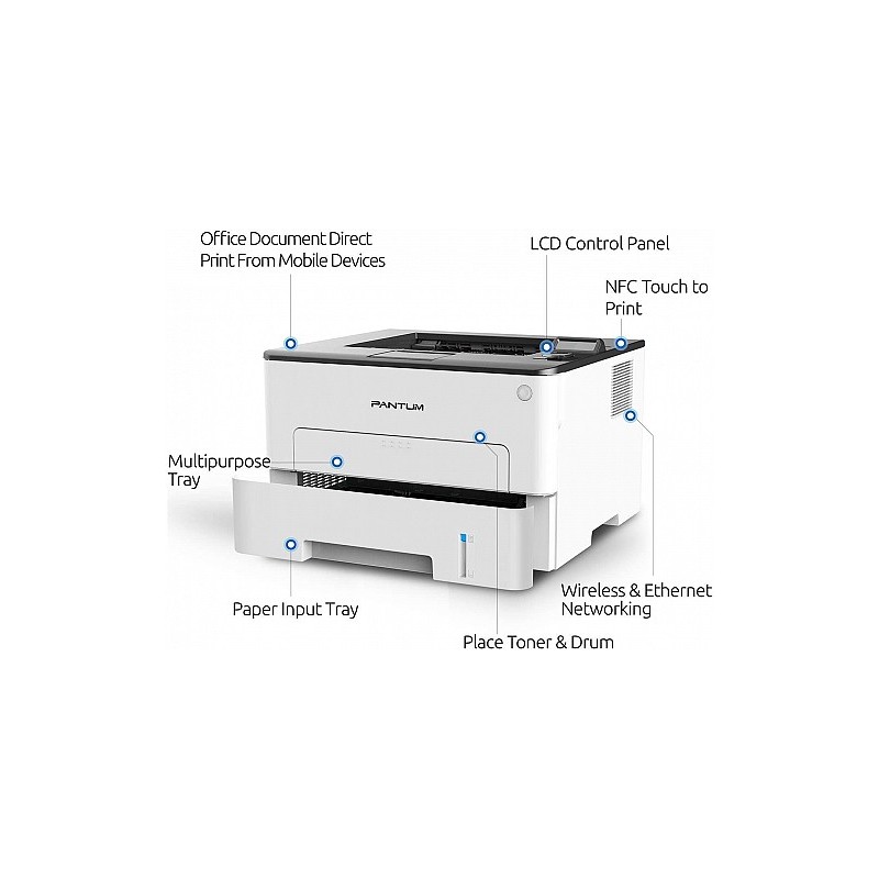 Buy Pantum Laser Printer - P3305DW - Fast Speed MPS Laser Printer WiFi Duplex in Cyprus, Nicosia, Limassol, Larnaka, Pafos