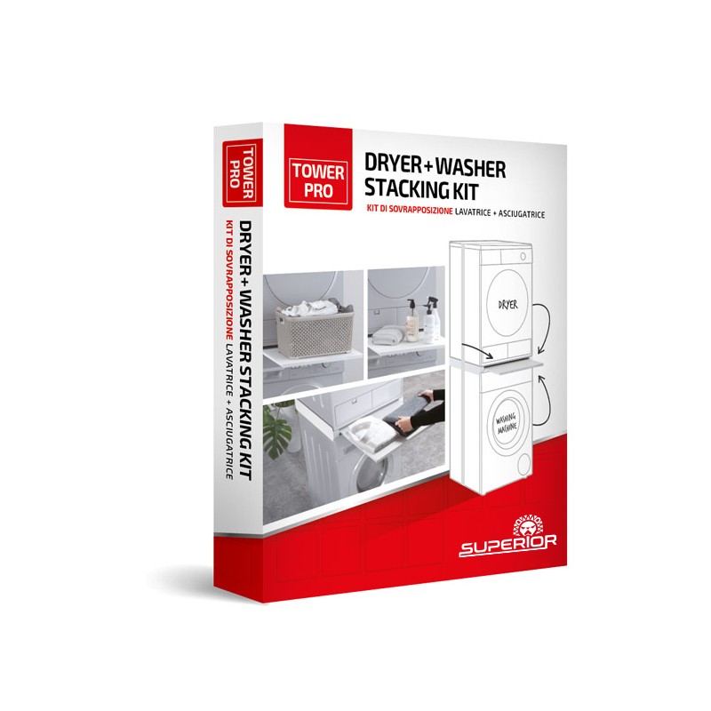Buy Superior Washing Machine Tower Pro Stacking Kit + Shelf - SUPSLW001 - Stacki... in Cyprus, Nicosia, Limassol, Larnaka, Pafos