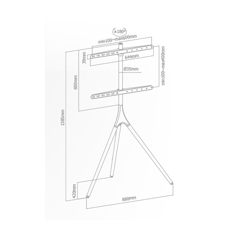 Buy Superior TV Floor Stand 60x40 Triwood - SUPSTV012 - 60x40 Triwood in Cyprus, Nicosia, Limassol, Larnaka, Pafos