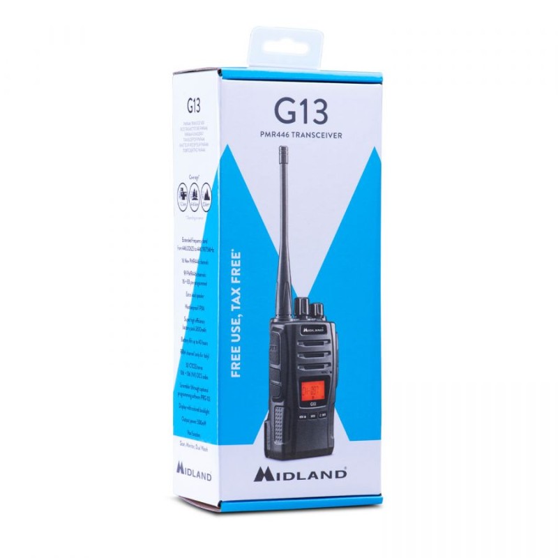 Buy Midland PMR Radio - G13 - IPX4 40 Hours Autonomy in Cyprus, Nicosia, Limassol, Larnaka, Pafos
