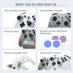Machenike G5 Pro Max SE Gamepad - Tri-Mode 2.4GHz/BT/USB-C w/ Charging Base (Boxed) — Buy in Cyprus with Fast Delivery