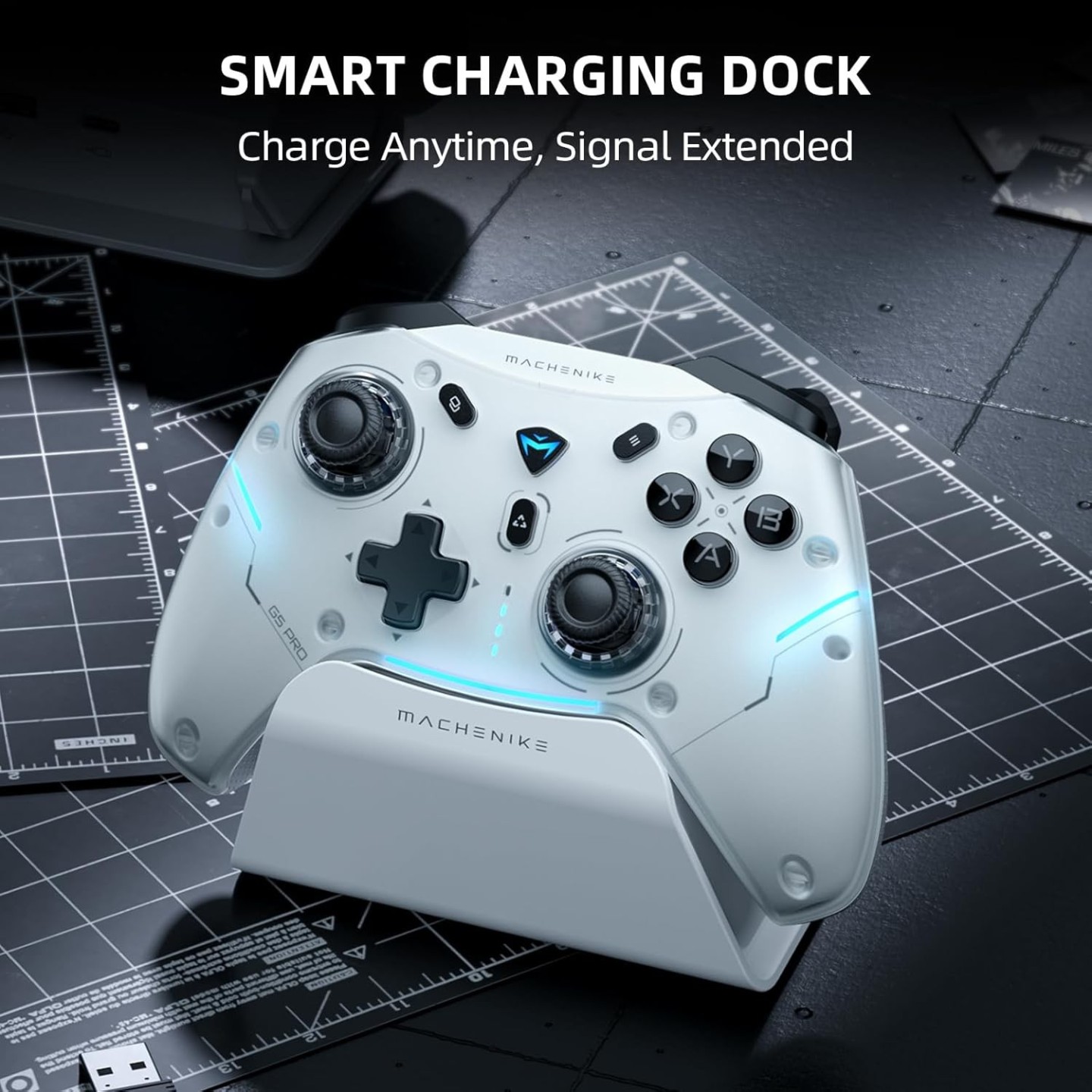 Machenike G5 Pro Max SE Gamepad - Tri-Mode 2.4GHz/BT/USB-C w/ Charging Base (Boxed) — Buy in Cyprus with Fast Delivery
