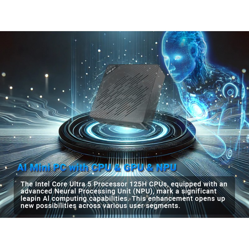 Buy MINIX Mini PC - EU512-AI - Intel Core Ultra5-125H, 16GB DDR5, 512GB SSD, Dua... in Cyprus, Nicosia, Limassol, Larnaka, Pafos