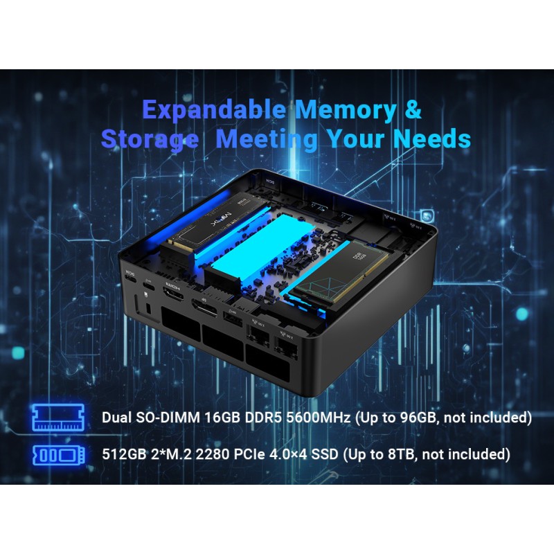 Buy MINIX Mini PC - EU512-AI - Intel Core Ultra5-125H, 16GB DDR5, 512GB SSD, Dua... in Cyprus, Nicosia, Limassol, Larnaka, Pafos