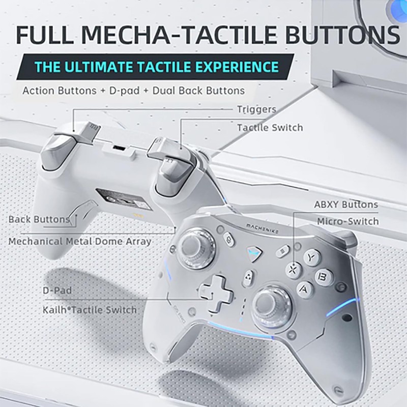 Machenike G5 Pro Wireless Gamepad Hall Effect - White (Boxed) — Buy in Cyprus with Fast Delivery