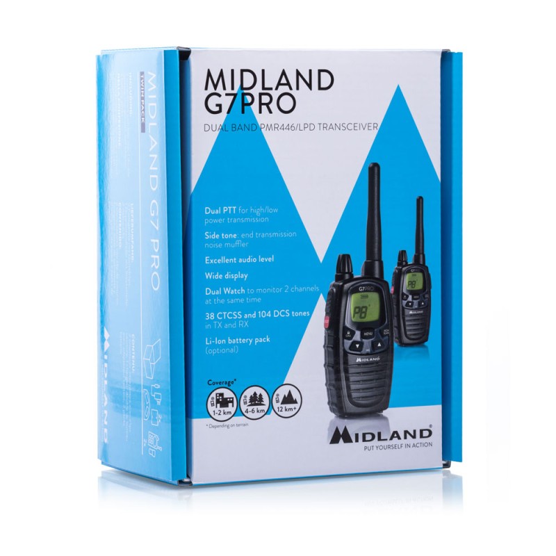 Buy Midland PMR Radio Pair with Charging Dock - G7 Pro - PMR Radio Pair with Cha... in Cyprus, Nicosia, Limassol, Larnaka, Pafos