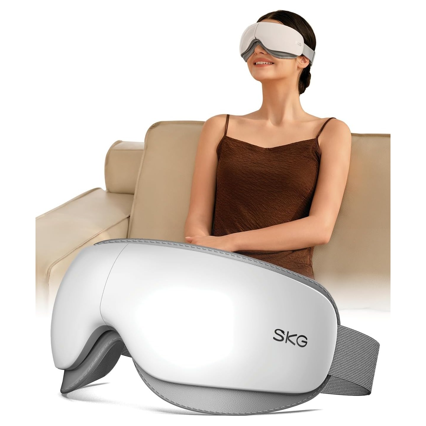 SKG Eye Massager - ES500 - Skin Friendly-Hot Compress-Music-Black — Buy in Cyprus with Fast Delivery