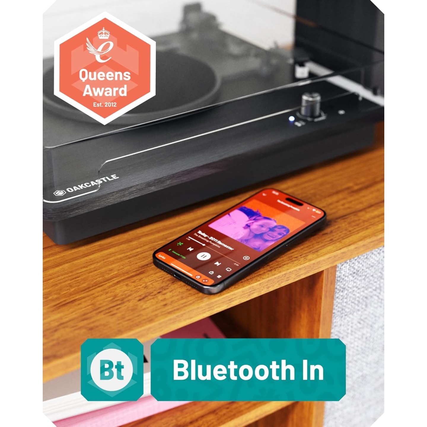 Majority Turntable - TT200 - Belt Drive & 2x External 50W Speakers (Oakcastle) — Buy in Cyprus with Fast Delivery