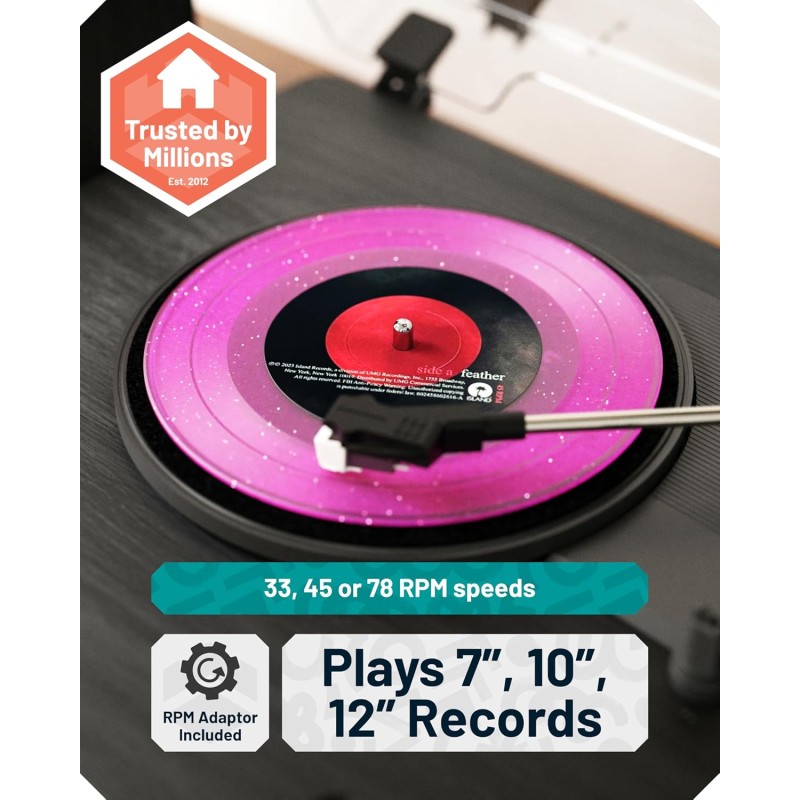 Buy Majority Turntable - TT200 - Belt Drive & 2x External 50W Speakers (Oakcastle) in Cyprus, Nicosia, Limassol, Larnaka, Pafos